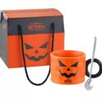Halloween pumpkin ceramic coffee mug with festive autumn design for coffee and tea lovers